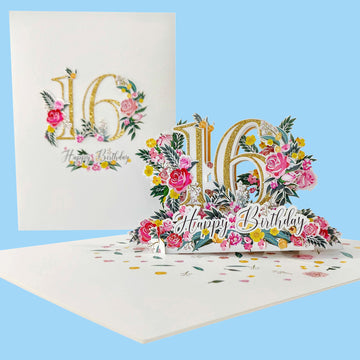 Sweet Sixteenth Birthday 3D Pop-Up Card UK